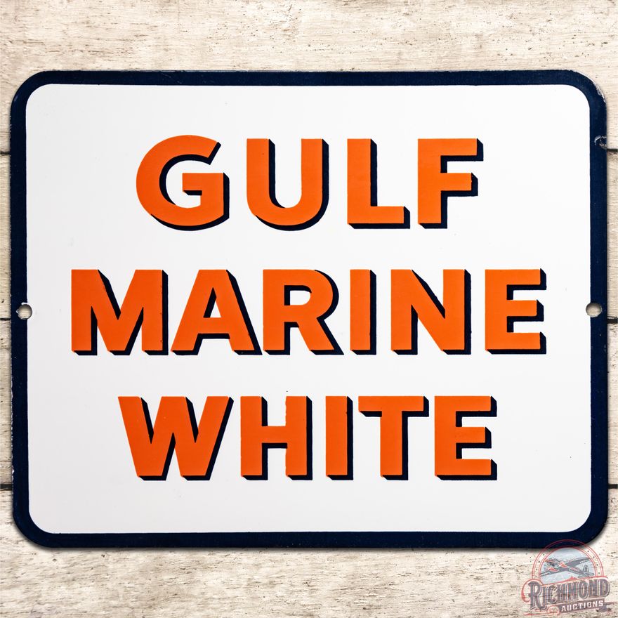 NOS Gulf Marine White SSP Pump Plate Sign - 9.25
