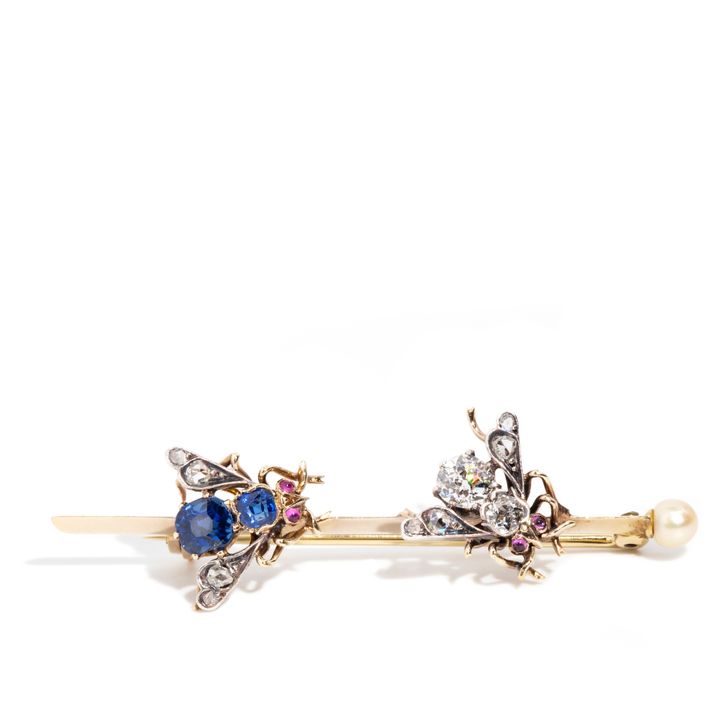 Antique Bee Brooch 14ct Gold,