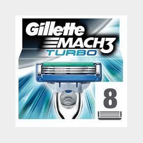 BRAND NEW - Gillette Mach3 Turbo Razor Blades - 8's-50591/378 B4(s5)C