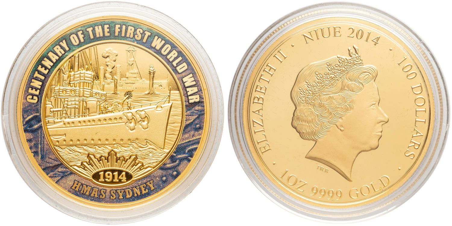 Niue, Elizabeth II, One Hundred Dollars, 2014, FDC