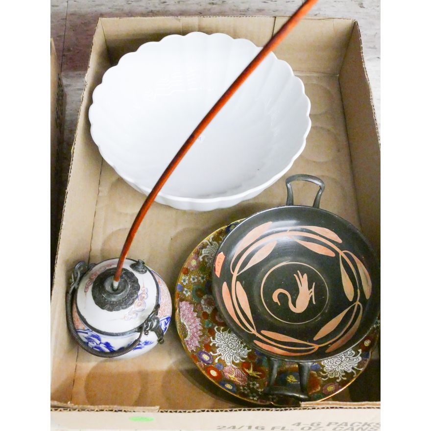 Box Chinese Porcelain Pipe etc.