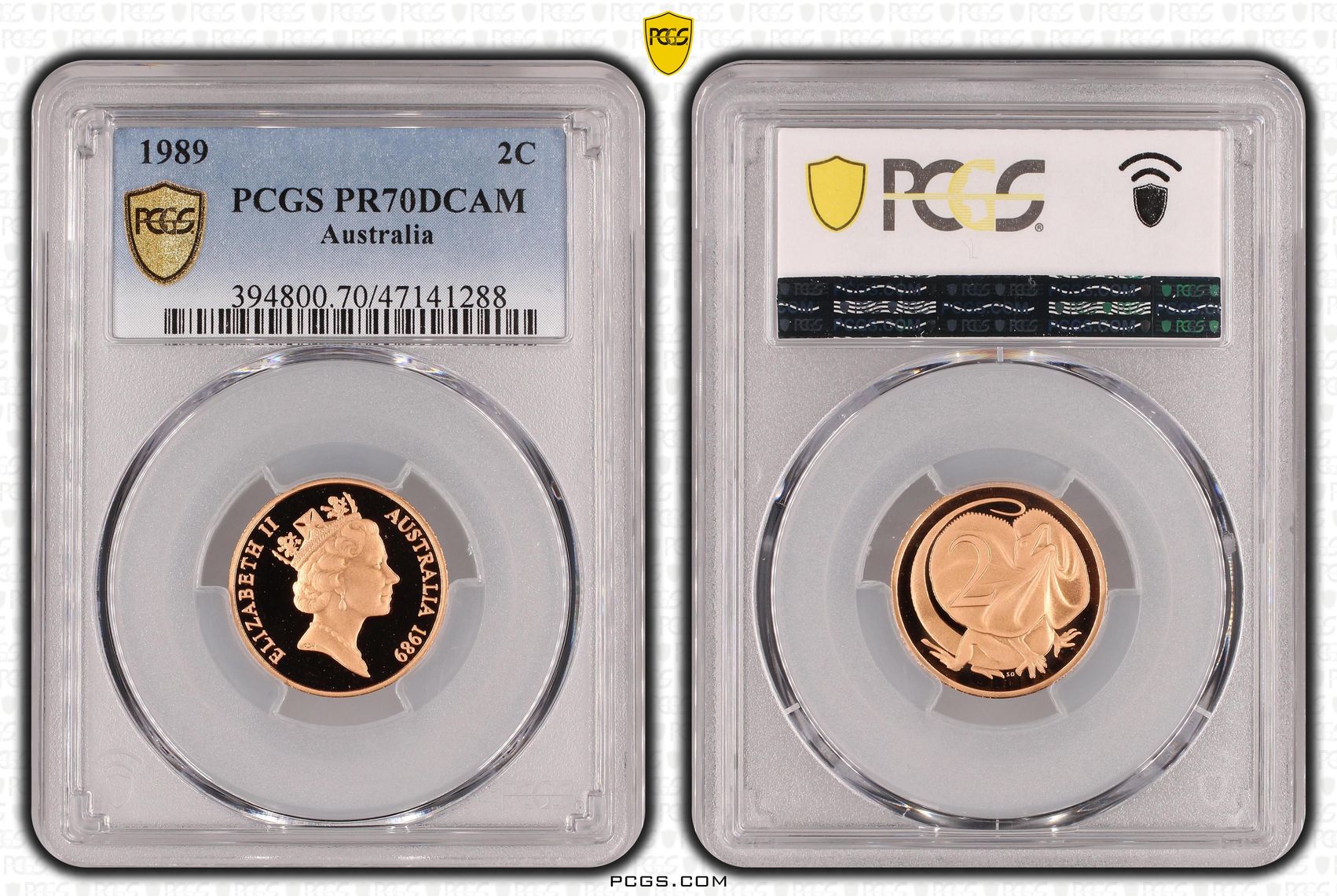 Elizabeth II, Two Cent, 1989, PCGS PR70DCAM