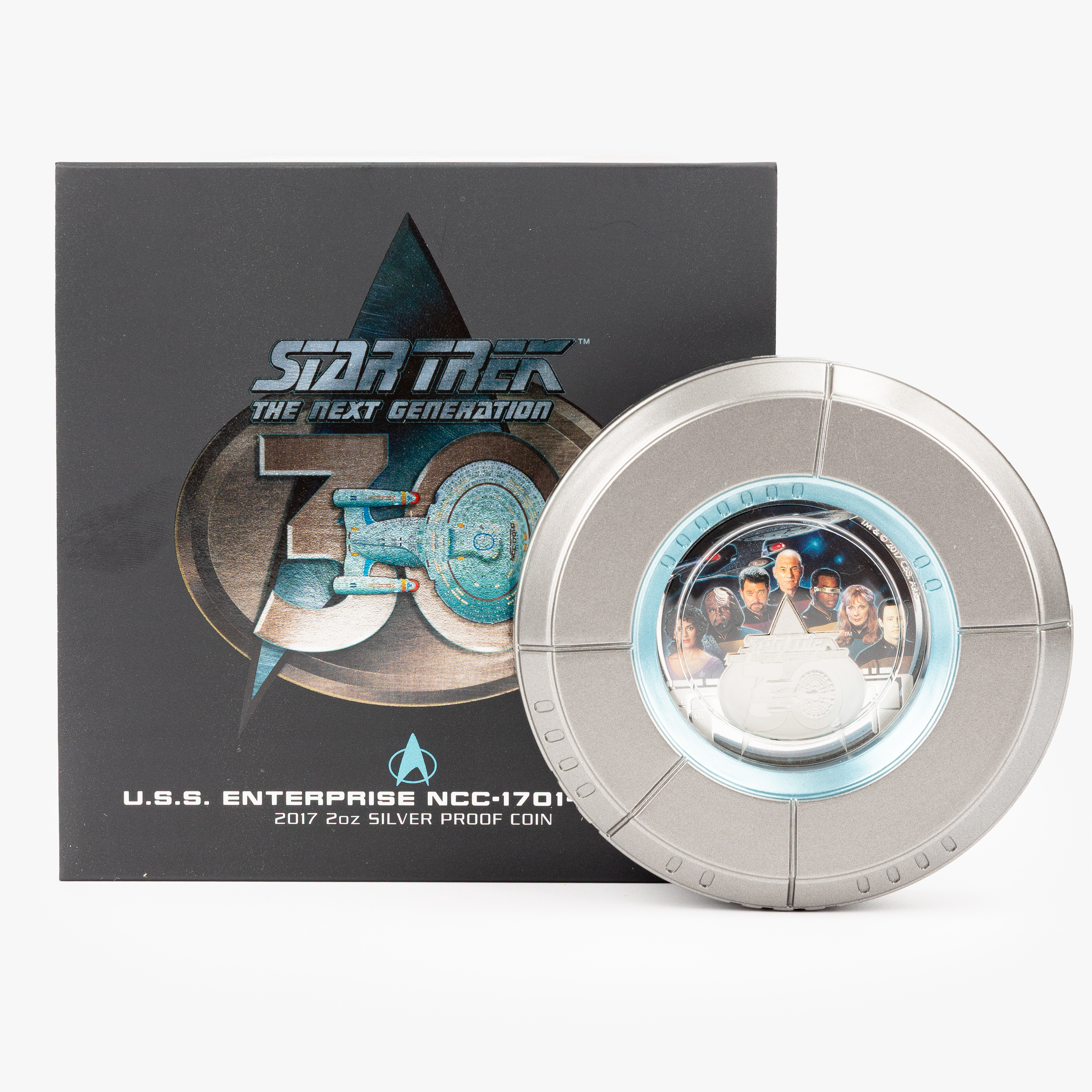 Tuvalu, Elizabeth II, Perth Mint - Star Trek, The Next Generation, Two Dollars, 2017, FDC