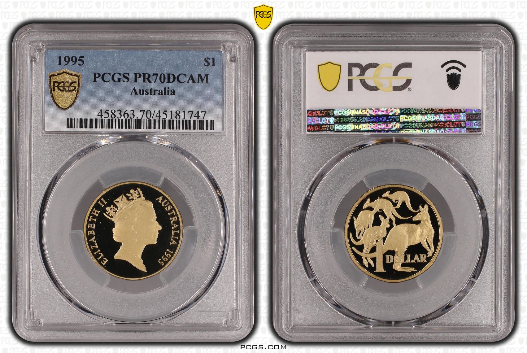 Elizabeth II, One Dollar, 1995, PCGS PR 70DCAM