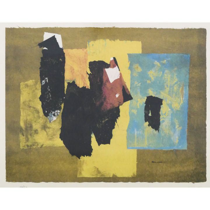 Paul Horiuchi 'Weathered by Time' Lithograph.