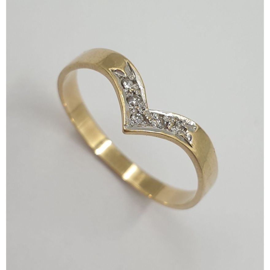 9ct Y/G Diamond Ring