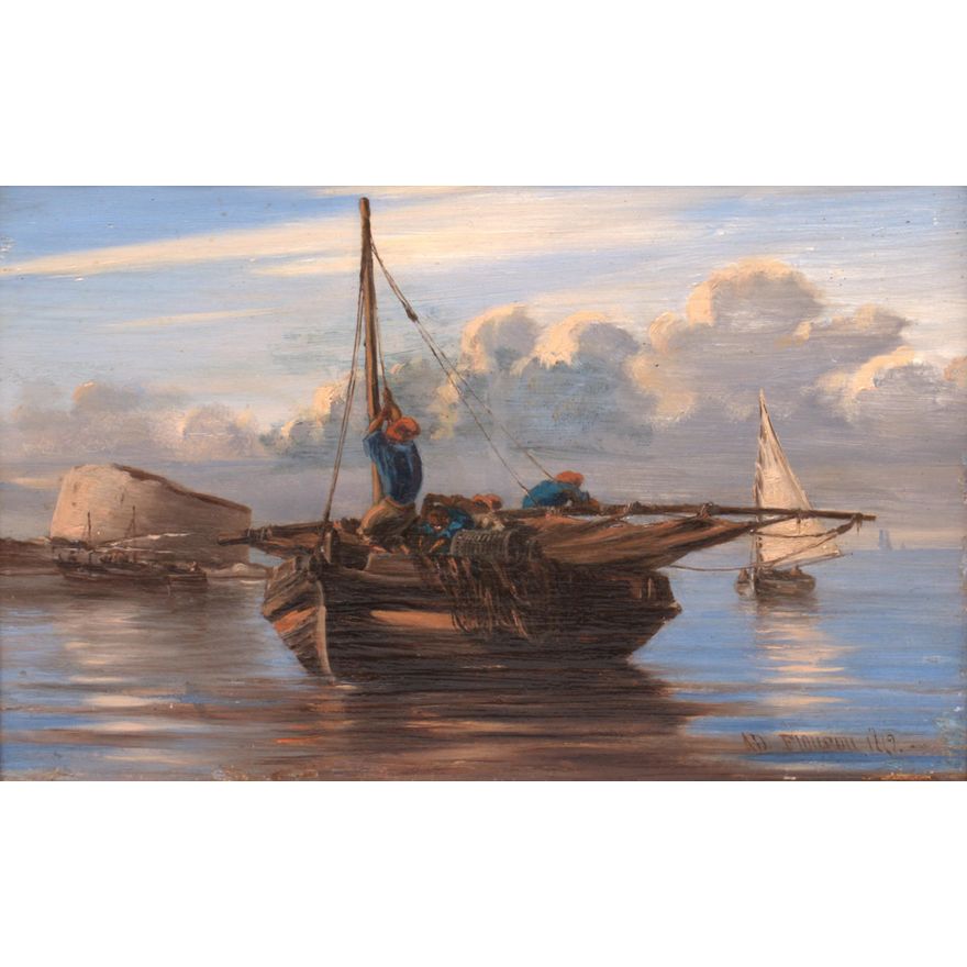 A. D. Fioupou | Rybacy u wybrzeża, 1849