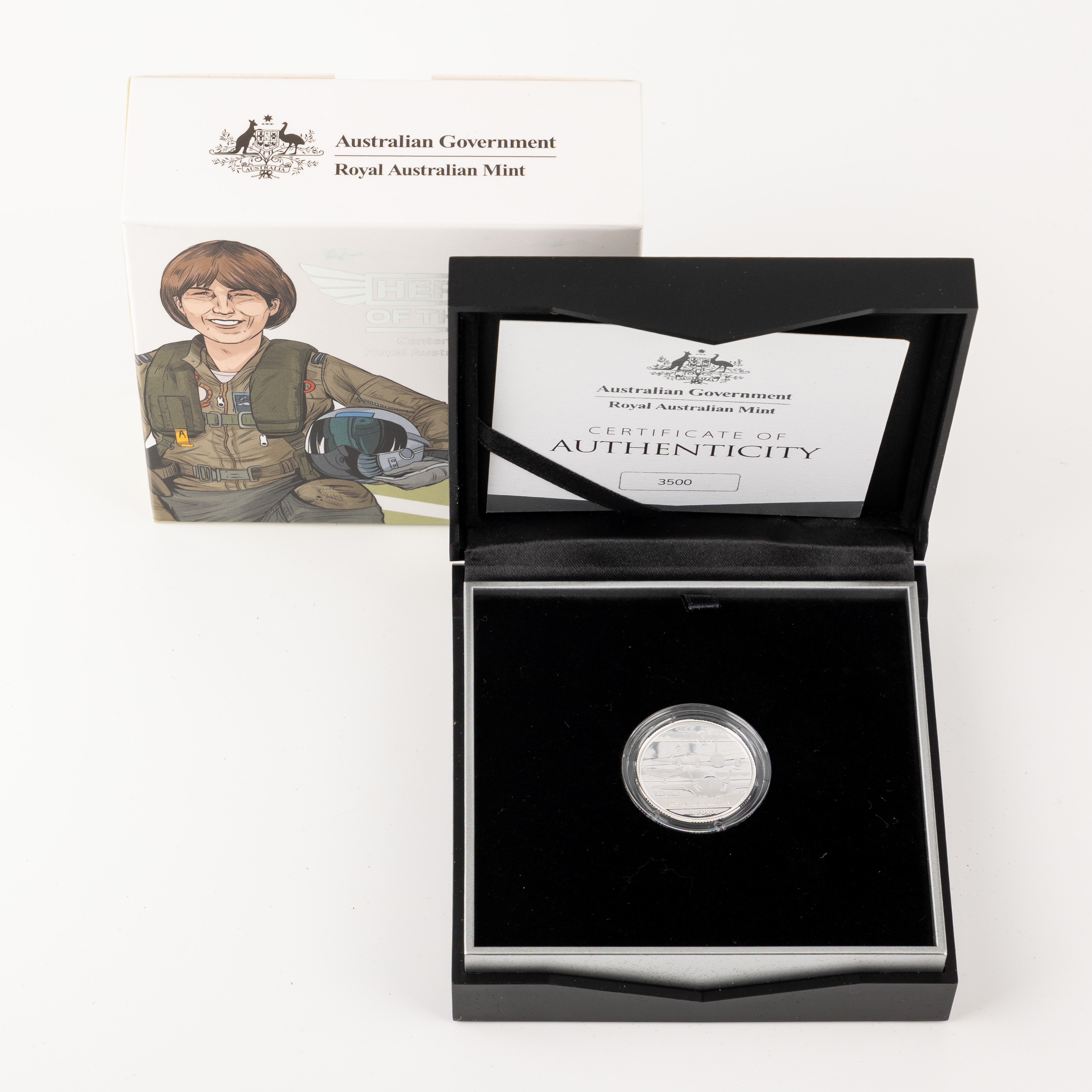 Heroes of the Sky Silver Proof Coin, One Dollar, 2021