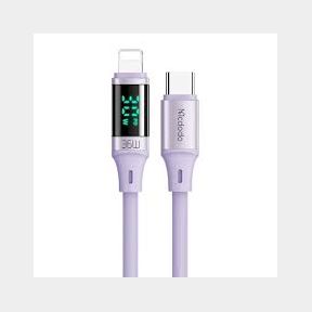 Mcdodo Lightning Digital Watt Display Charging Cable for Apple iPhone iPad - Taro Purple - 1.8 m -| 51745/17845