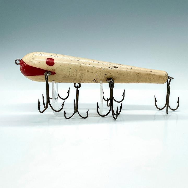 Vintage Fishing Lures, Rubber Frog And Mouse Wood Plug And