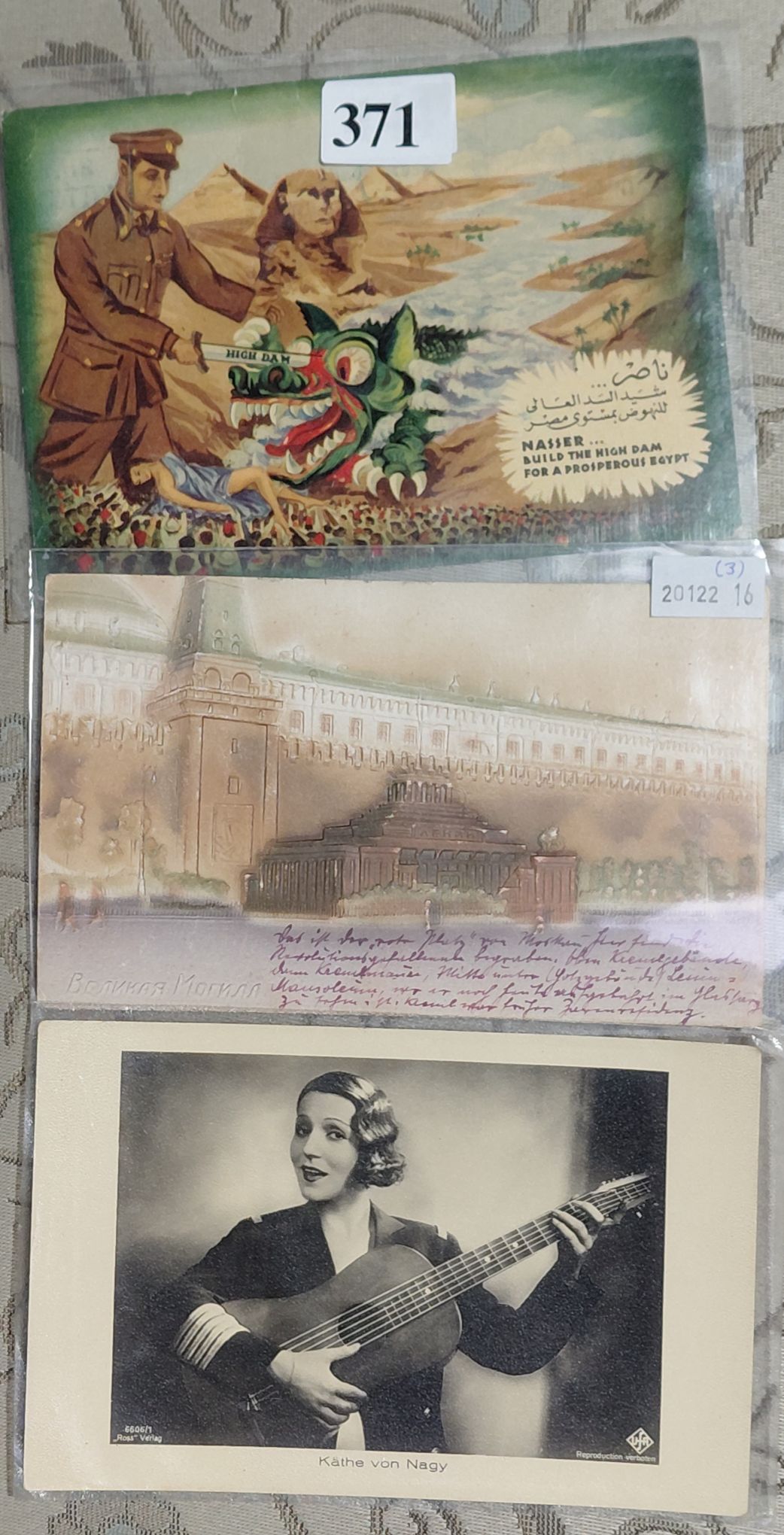 371 · THREE ANTIQUE POSTCARDS