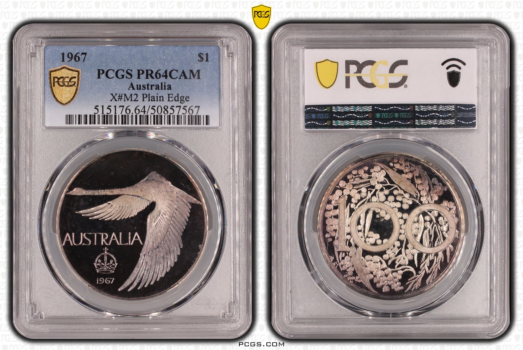 X#M2 , One Dollar, 1967, PCGS PR64CAM