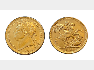 1821 GEORGE IV LAUREL HEAD SOVEREIGN