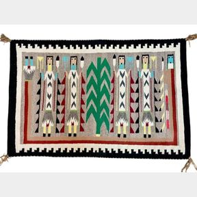 Vintage Pictorial Yei Theme Navajo Textile