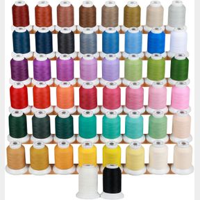 NEW BROTHREAD 60WT FROSTY MATT EMBROIDERY MACHINE THREAD 50 COLORS EACH SPOOL 660Y FOR EMBROIDERING SHARP CONTOURS, LOGOS, FINE LE