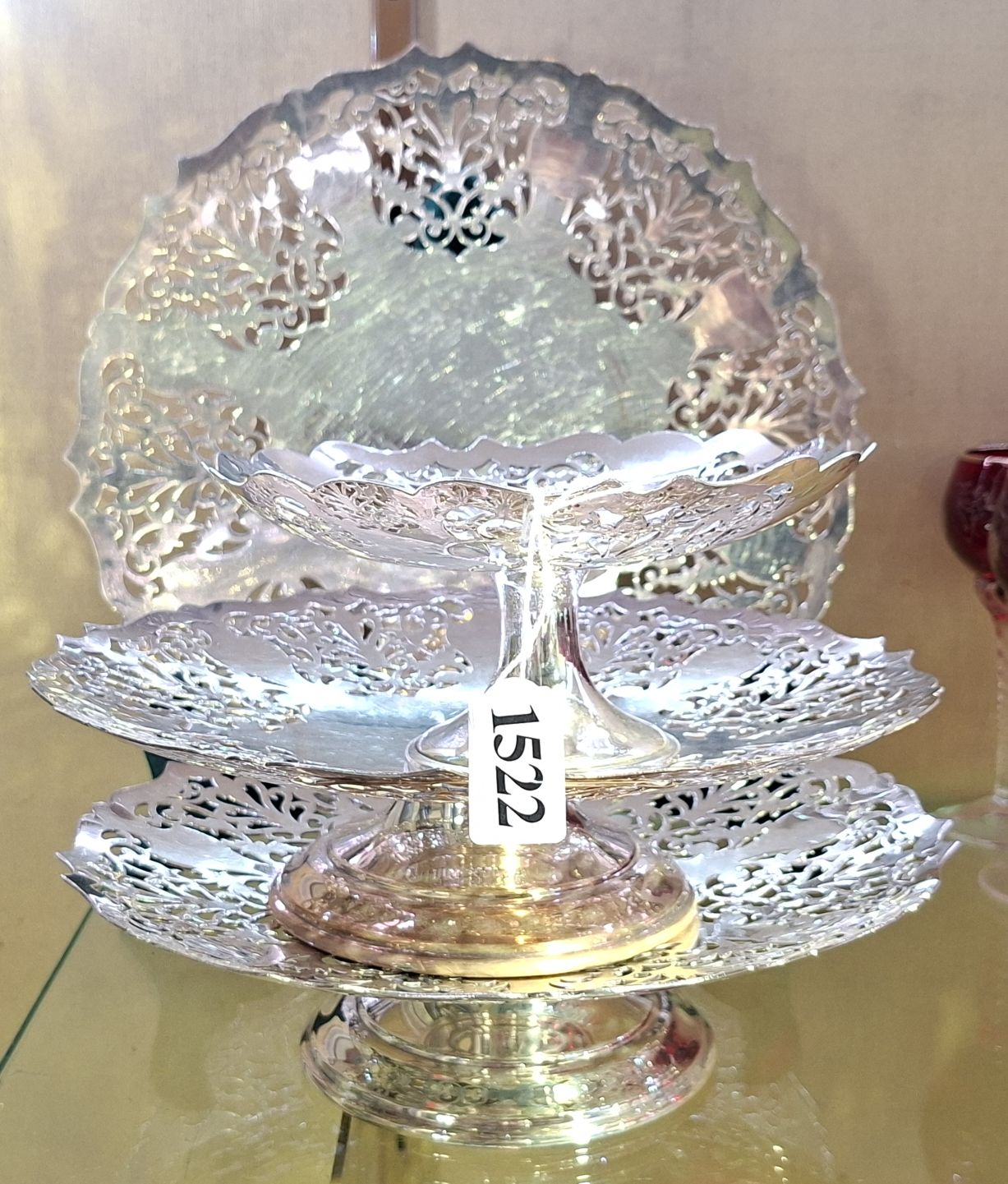 Mappin & Webb Silverplate Tray And 3 Tazzas