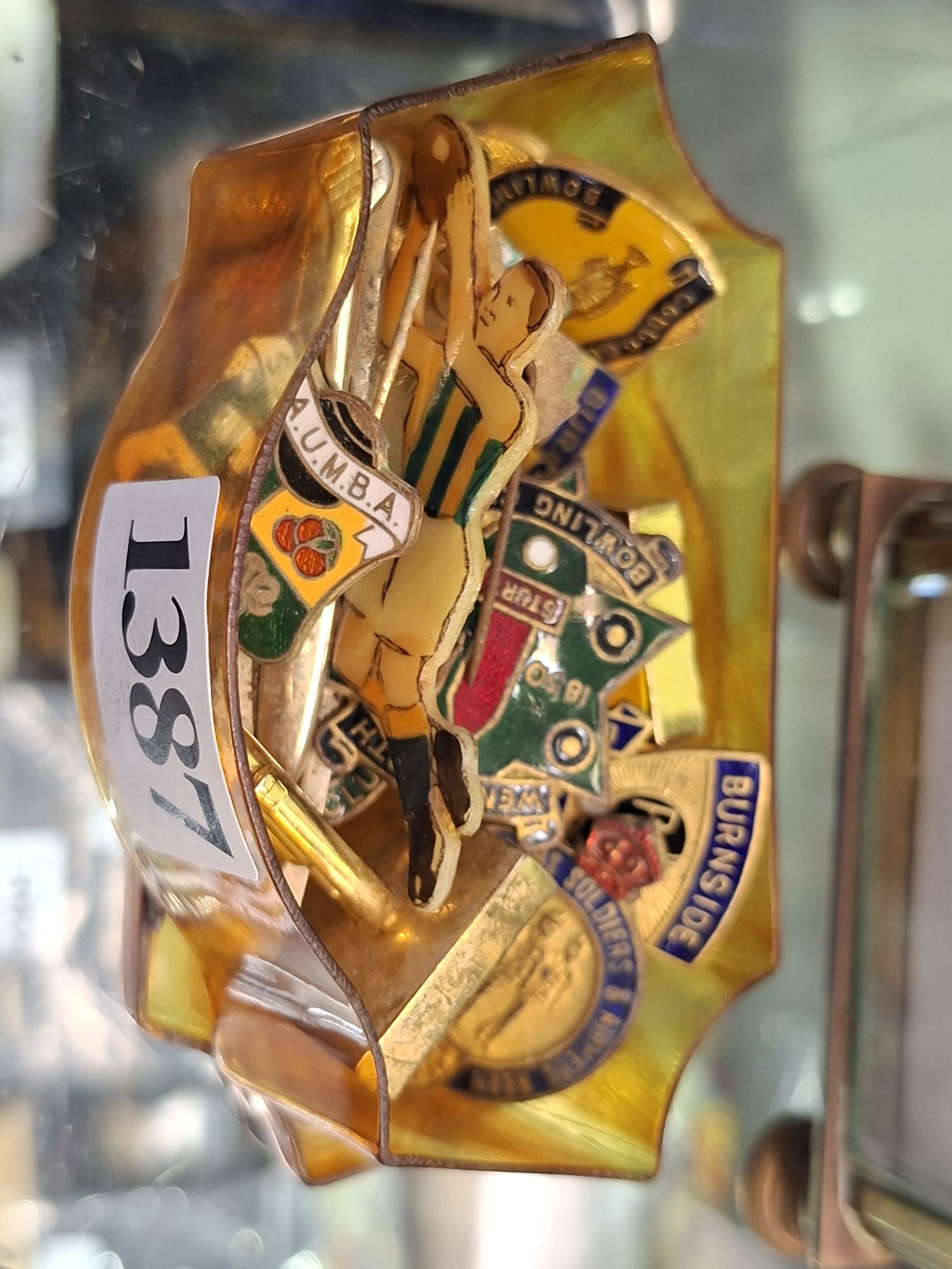 Celluloid Football Brooch And Badges