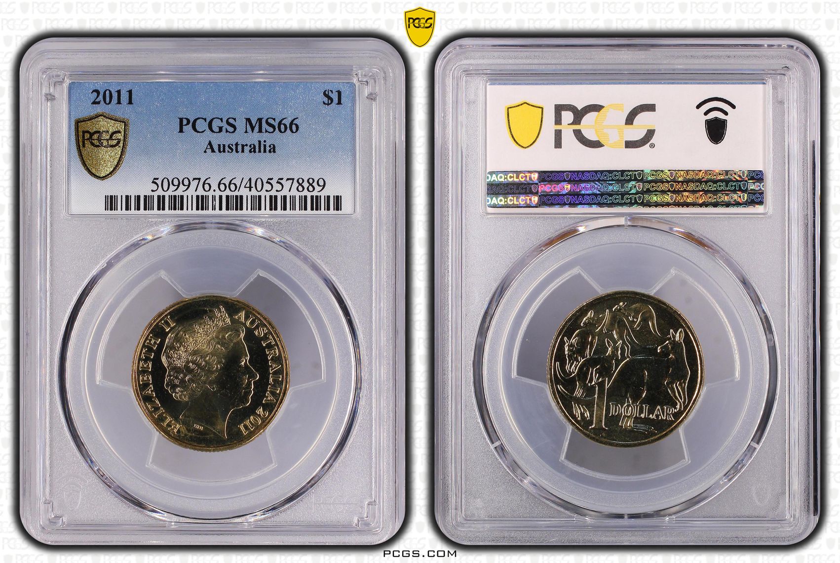 Elizabeth II, One Dollar, 2011, PCGS MS66