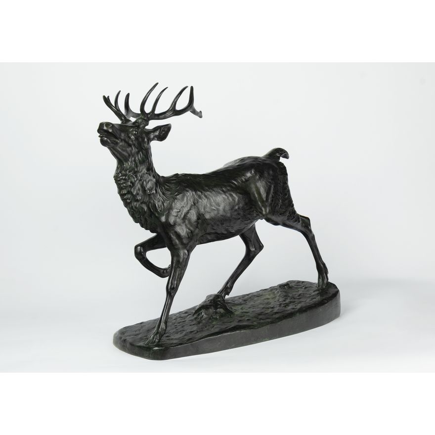 Antoine-Louis Barye (1796-1875): Standing Stag