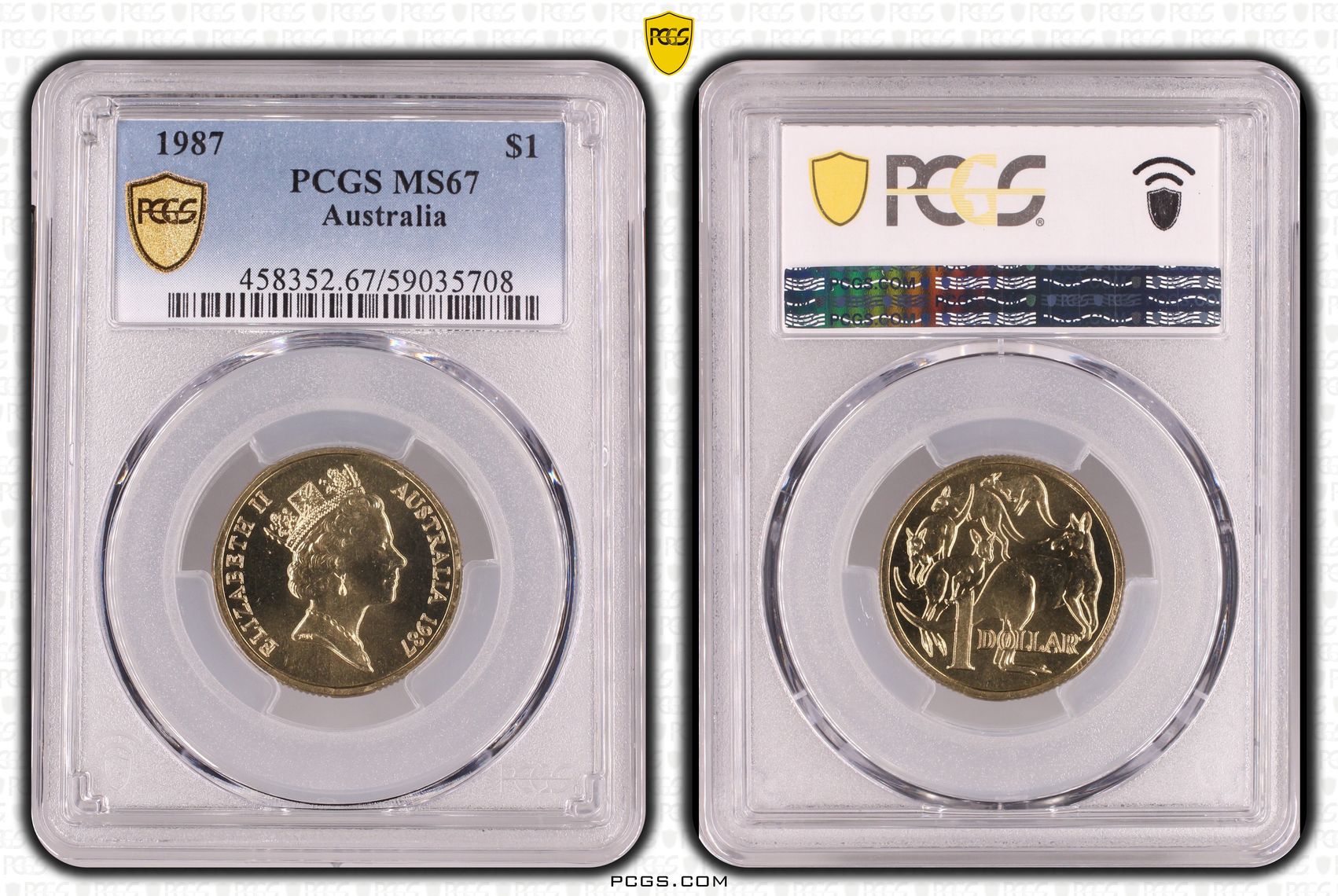 One Dollar, 1987, PCGS MS67