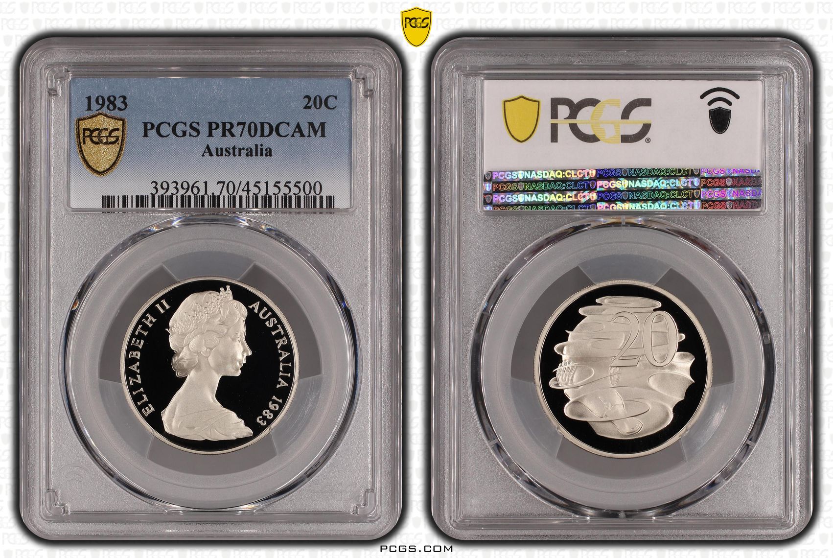 Elizabeth II, Twenty Cent, 1983, PCGS PR 70DCAM