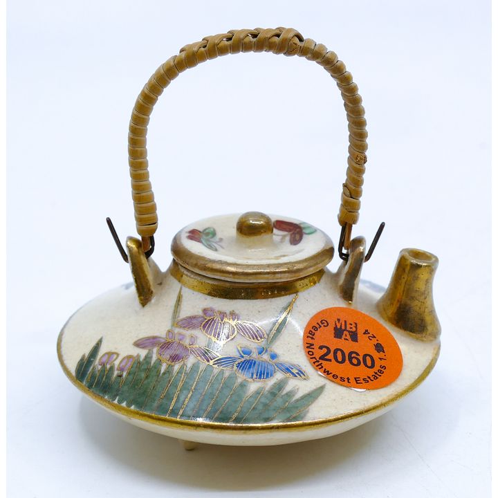 Old Japaense Miniature Satsuma Teapot 3''