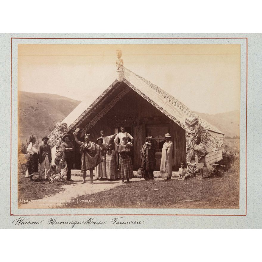 Burton Brothers 'Runanga House (Hinemihi), Wairoa'
