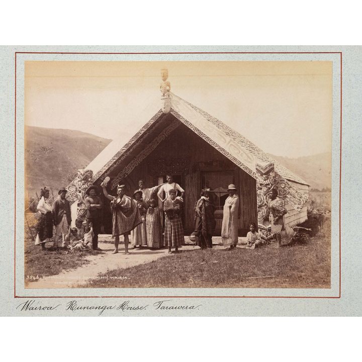Burton Brothers 'Runanga House (Hinemihi), Wairoa'