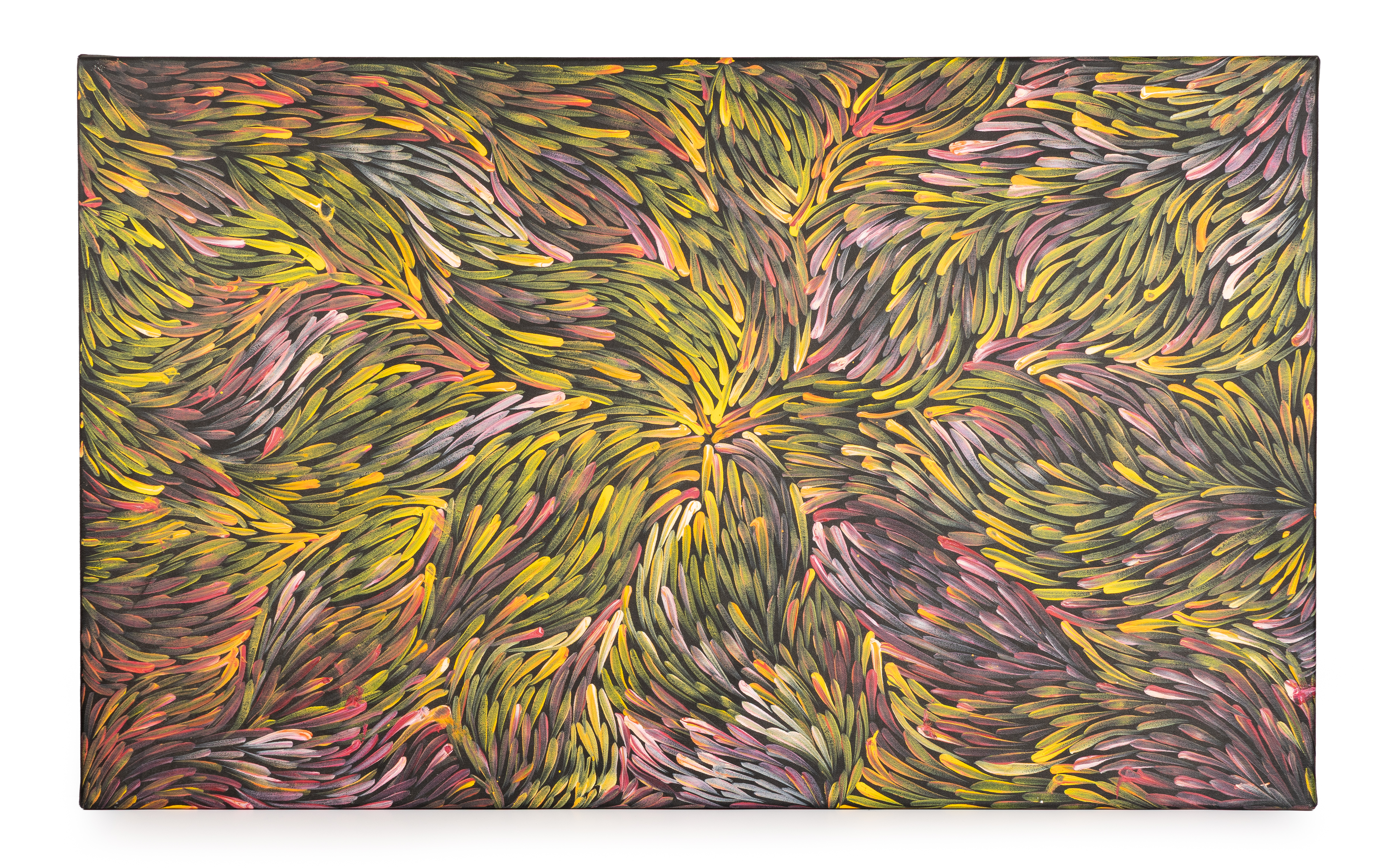 7 · Agnes Rubuntja (1960-), 'Bush Leaves', 2016
