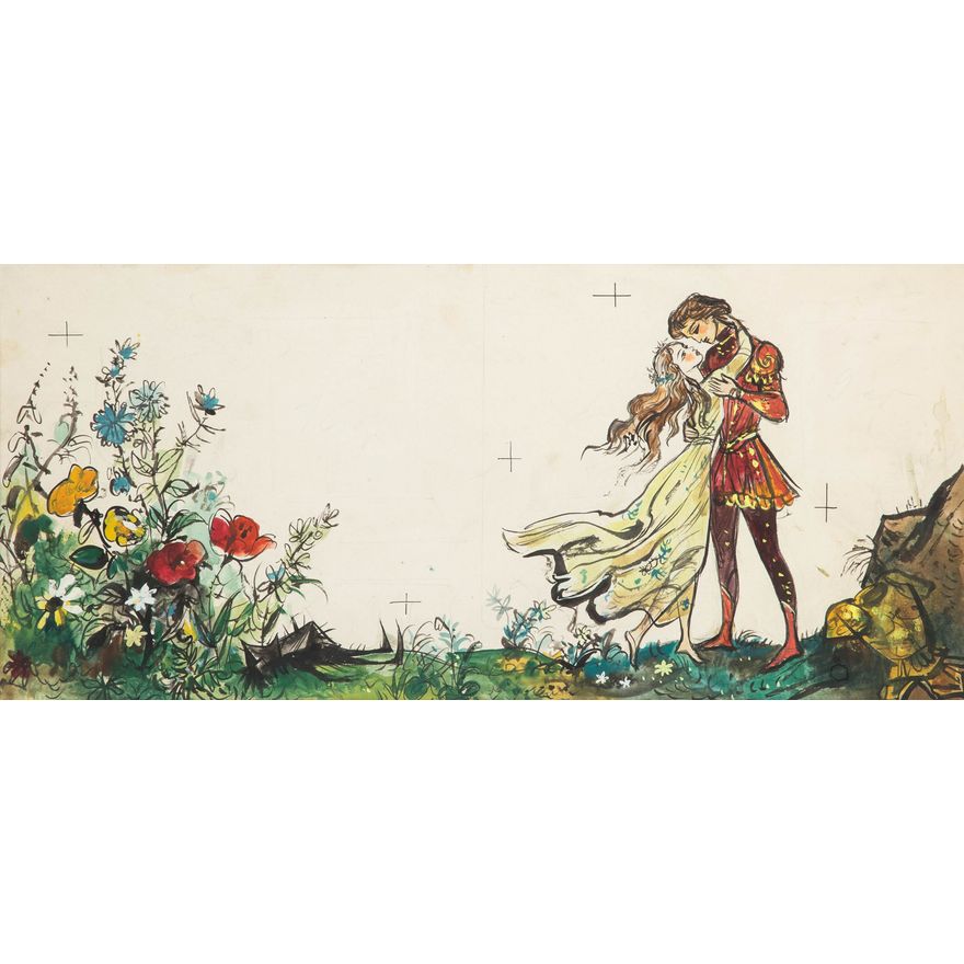 Jan Marcin Szancer | Ilustracja do książki "Baśń o stalowym jeżu" - para, 1963