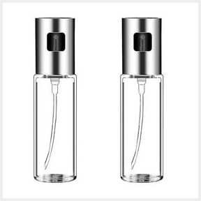 Set of 2 Stainless Steel Kitchen Oil Sprayer Bottle Pump 100ml |