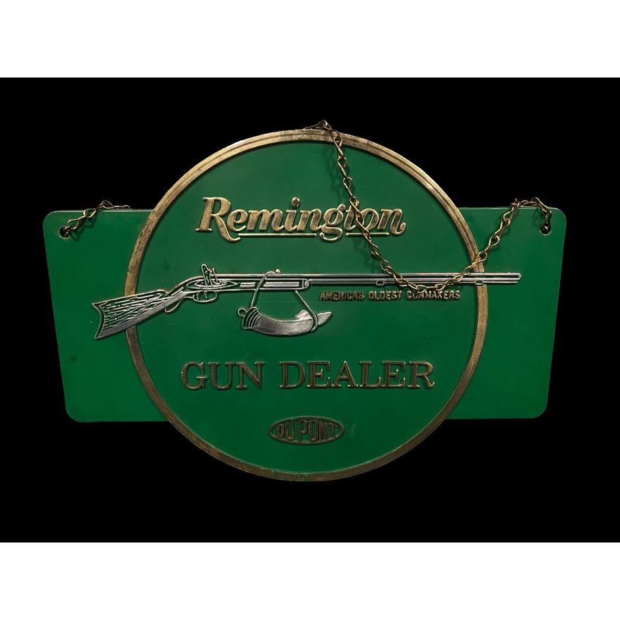 Dupont Remington Gun Dealer Plastic Door Hanger Sign
