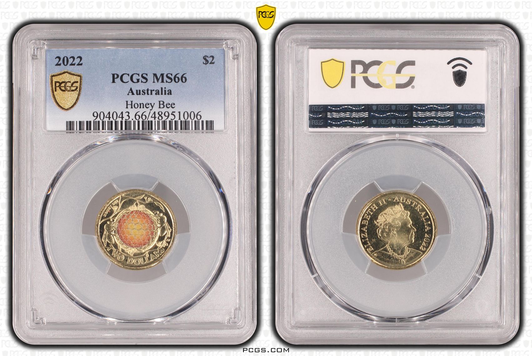 Elizabeth II, Honey Bee Colorized , Two Dollar, 2022, PCGS MS66