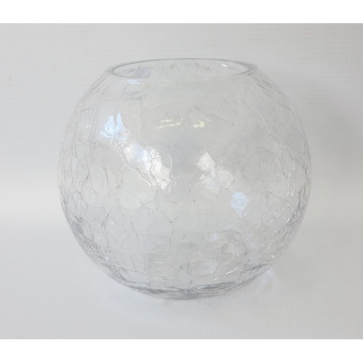 CRACKLE GLASS VASE