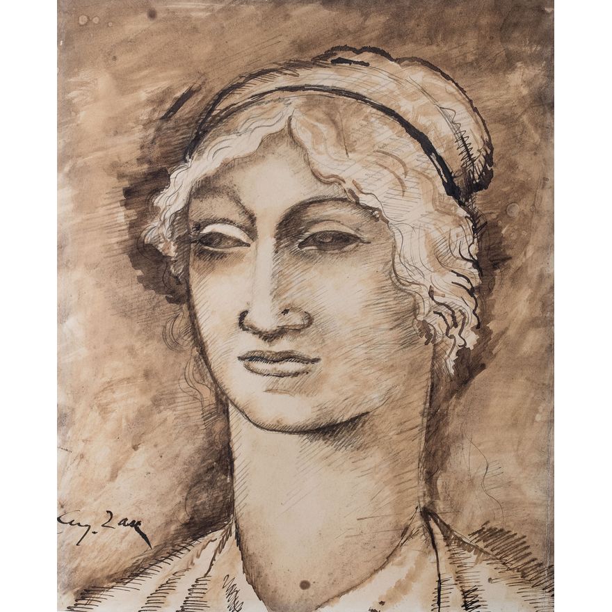 Eugeniusz Zak | Głowa kobiety, ok. 1912 r.
