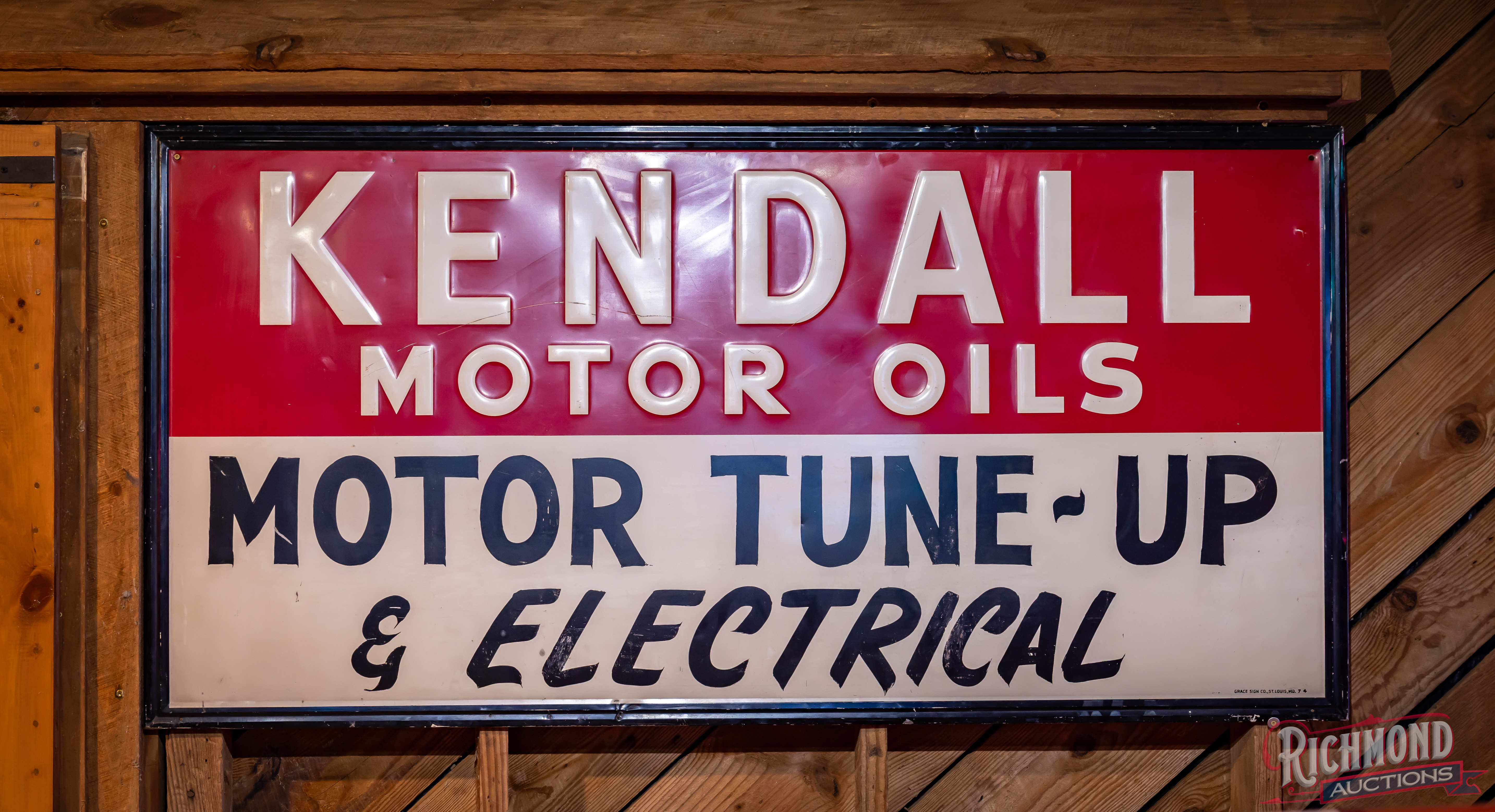 Kendall Motor Tune Up and Electrical Single Sided Tin Sign | Richmond ...