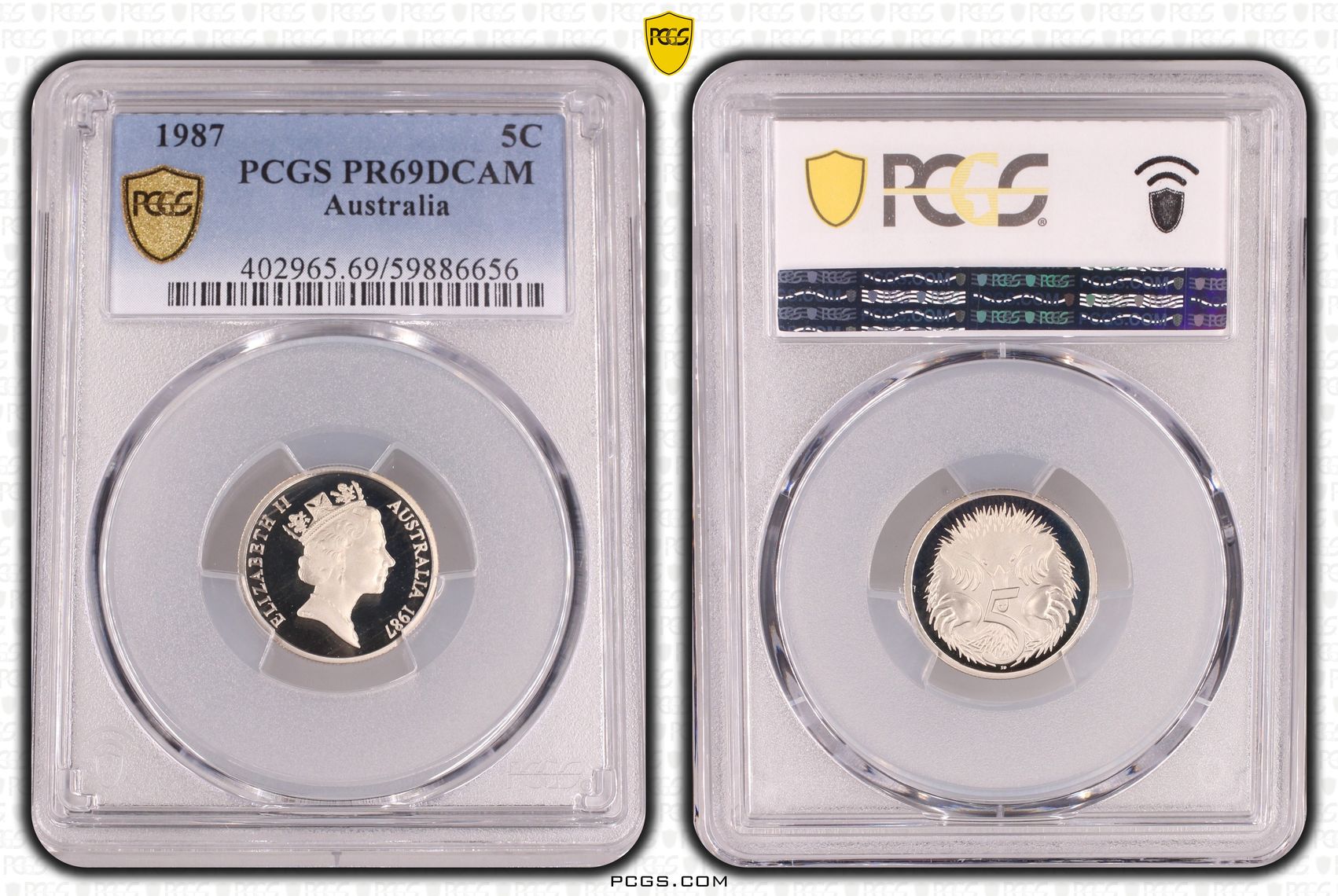 Five Cent, 1987, PCGS PR69DCAM