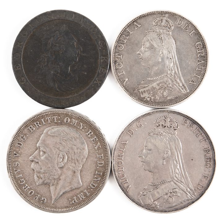 Great Britain, William III - George V, Penny - Crown, 1797 - 1935, F - gVF