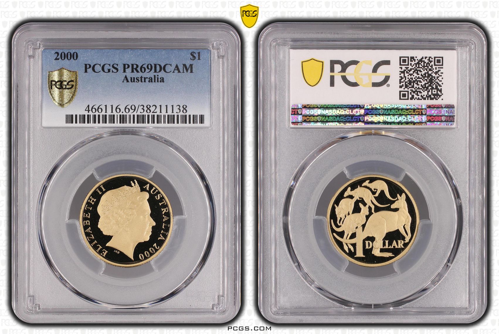 2000 Australia One Dollar, $1 PCGS - PR69DCAM -138