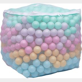 AMAZON BASICS BPA FREE PLASTIC BALL PIT BALLS WITH STORAGE BAG, 1,000 CT (2.35 INCH), PASTELS