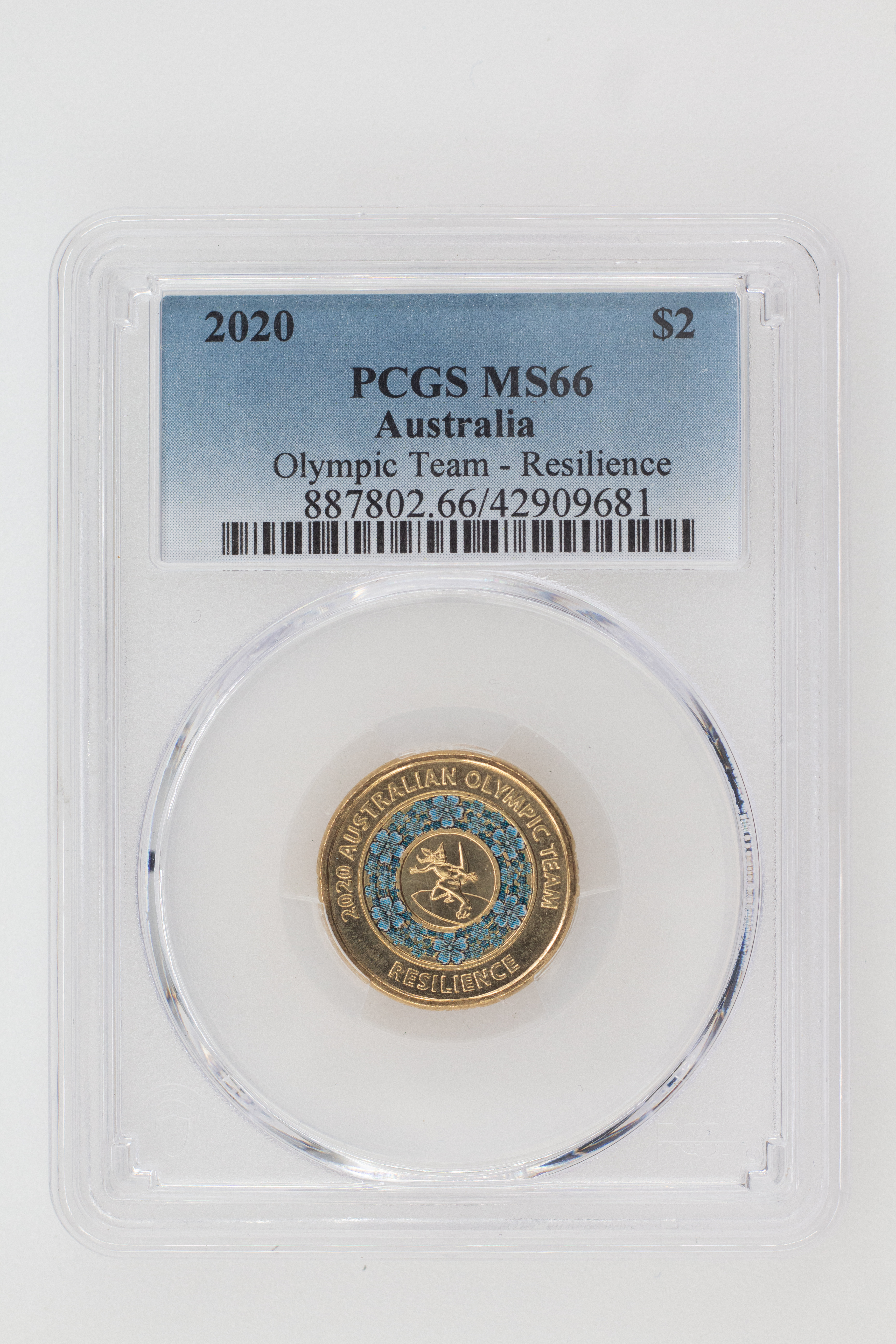2020 Australia Two Dollar, $2 Olympic Team - Resilience PCGS - MS66 -681