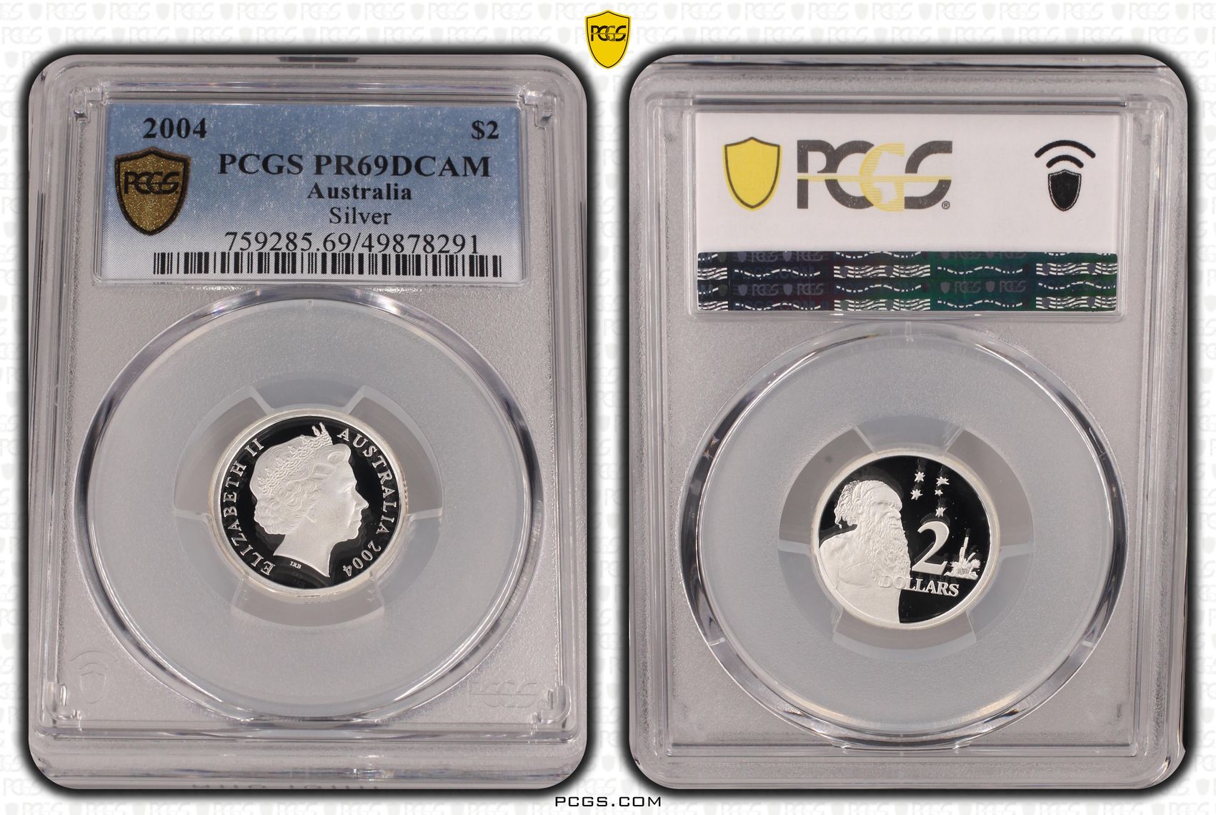 Silver, Two Dollar, 2004, PCGS PR69DCAM