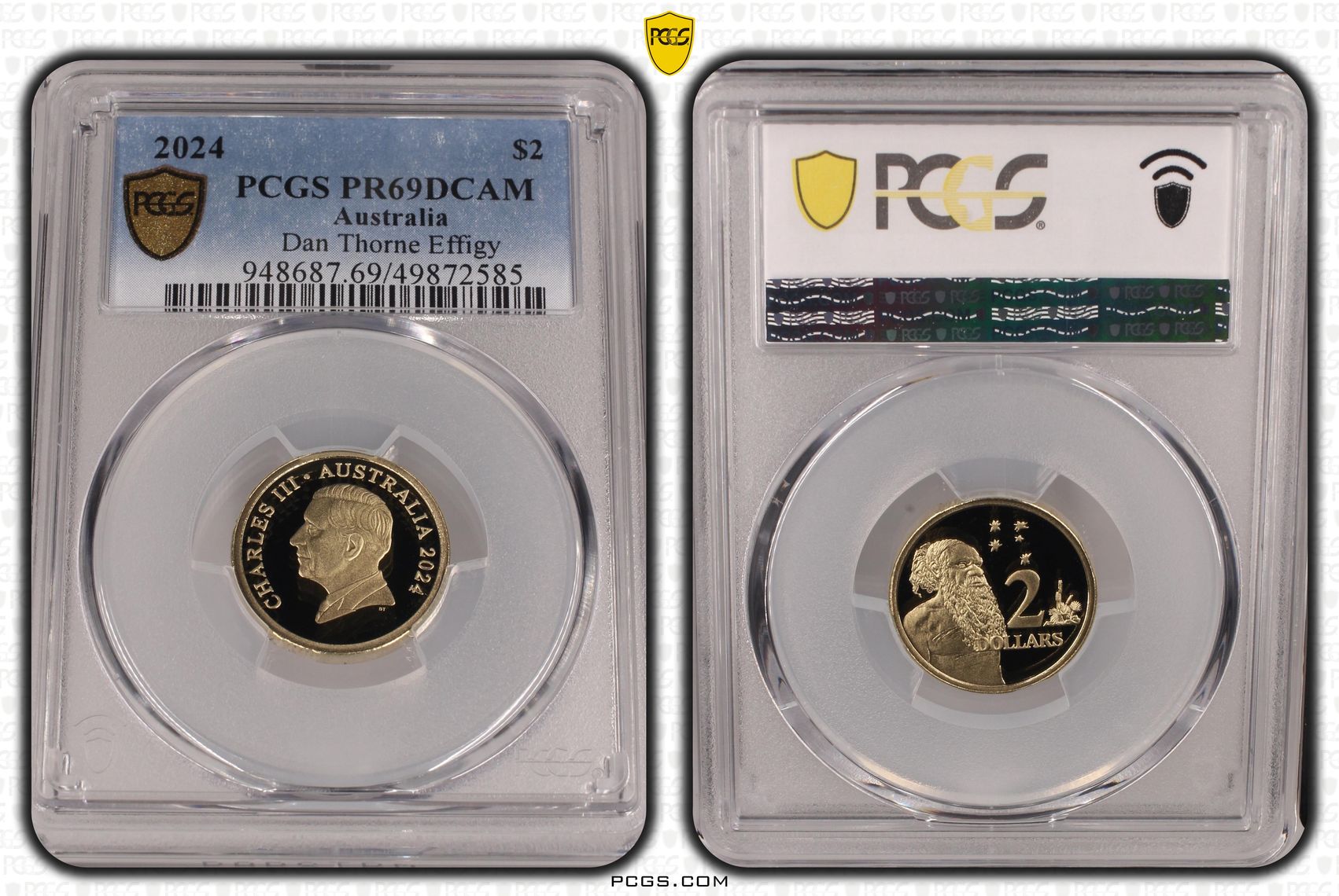 Charles III, Dan Thorne Effigy , Two Dollar, 2024, PCGS PR69DCAM