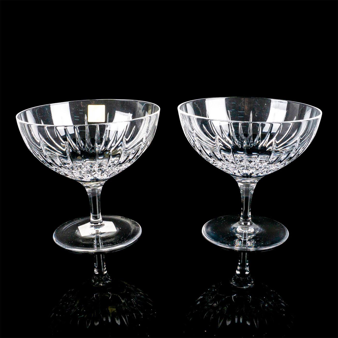 Engraved Crystal Champagne Flutes - Reed & Barton