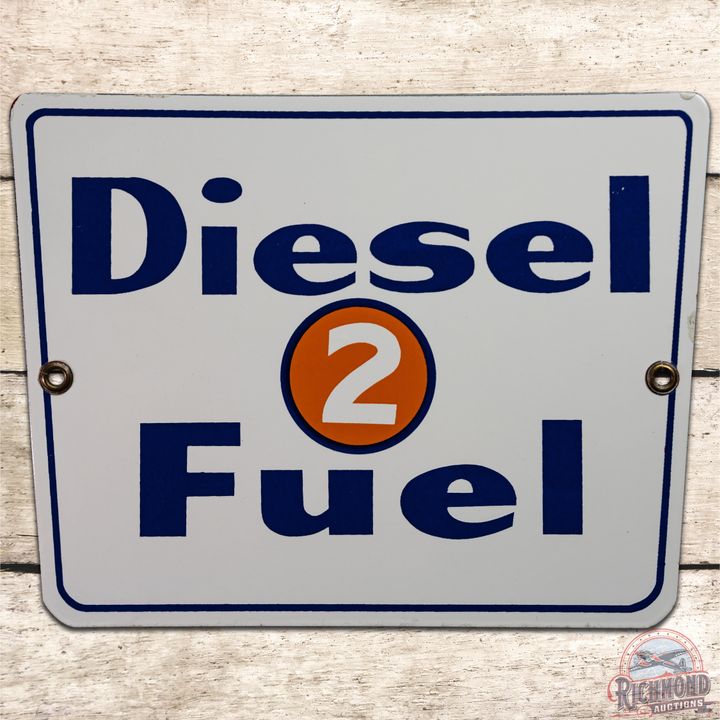 Gulf Diesel Fuel #2 SSP Pump Plate Sign - 9C