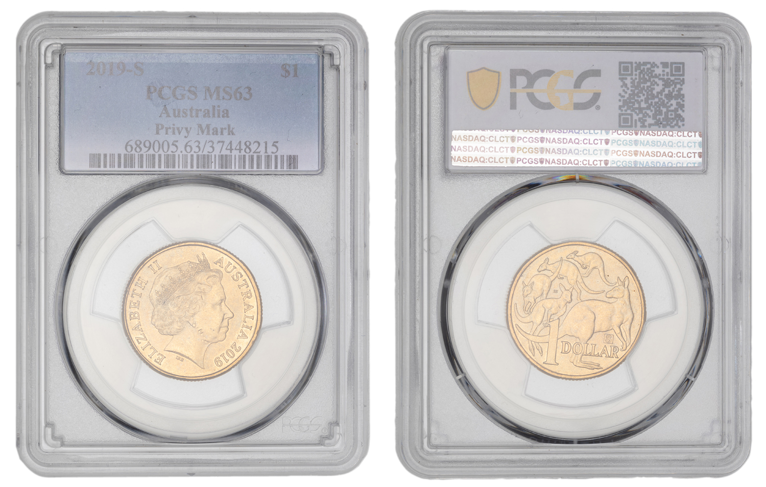 Elizabeth II, Privy Mark, One Dollar, 2019-S, PCGS MS63
