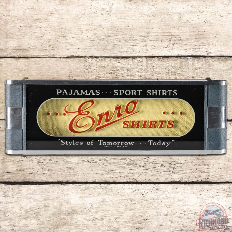 Enro Shirts Styles of Tomorrow Today Neon Advertising Sign