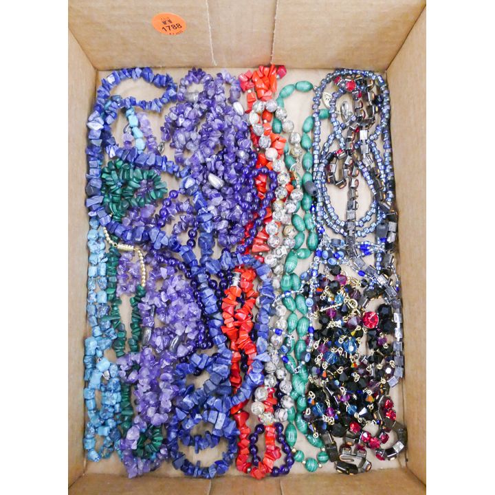 Box Stone & Art Glass Necklaces
