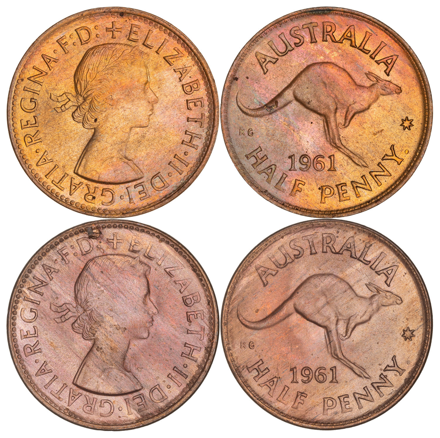 Elizabeth II, Penny, 1961 Y., UNC - CHU