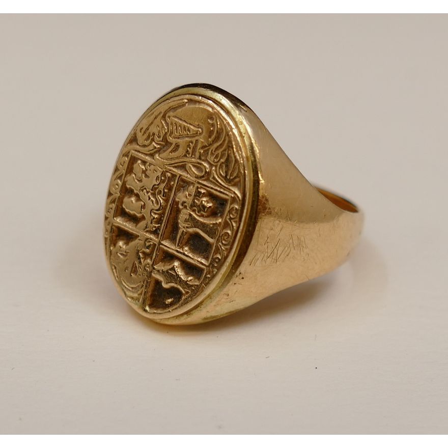 14K Crest Ring- 15.5g